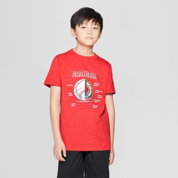 Boys' Baseball Short Sleeve Graphic T-Shirt - Cat & Jack™ Red M | Target
