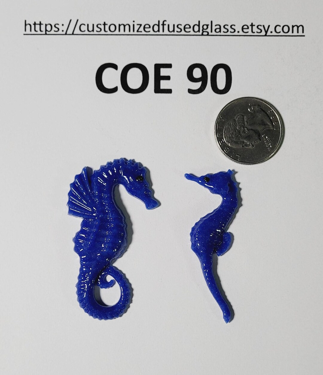 COE 90 Seahorses / 2 Pieces / Freeze and Fuse Bullseye Glass | Etsy (Global)