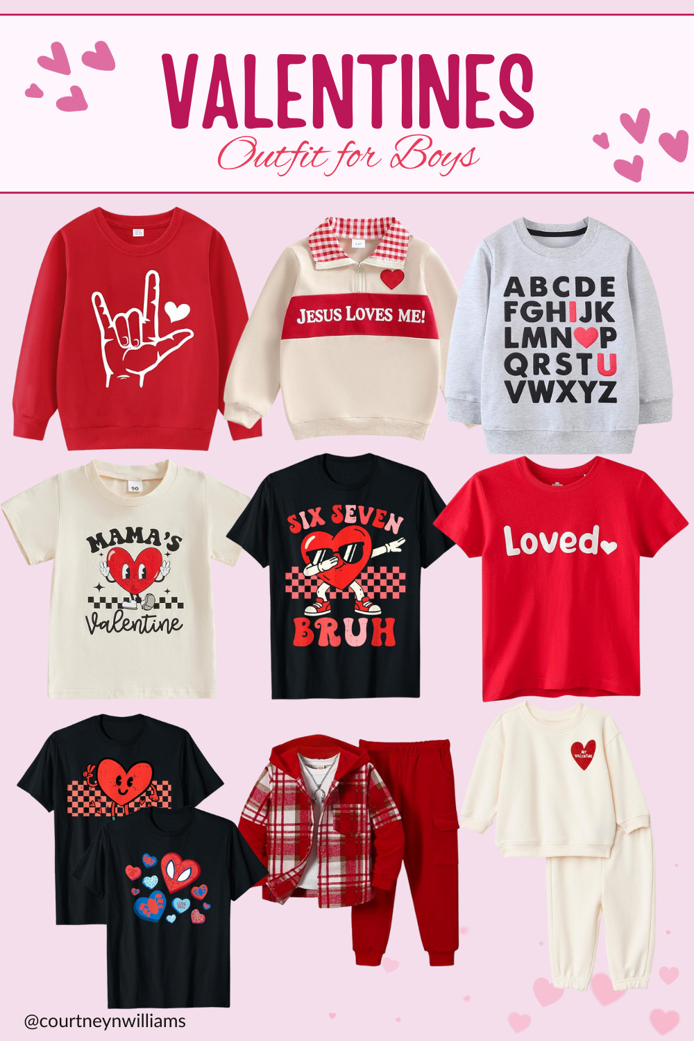 Valentine’s outfit inspo for boys.
#ValentinesOutfit #BoysStyle #LTKValentines 

 #LTKgrwm #LTKootd #LTKKids