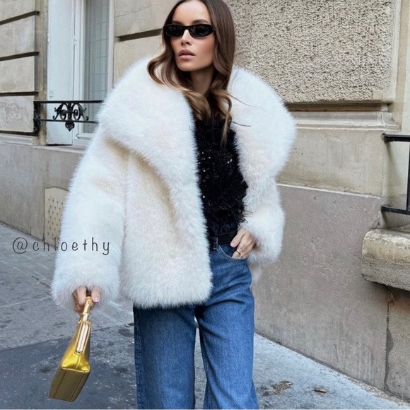 Zara SHORT FAUX FUR JACKET ZW COLLECTION | Poshmark