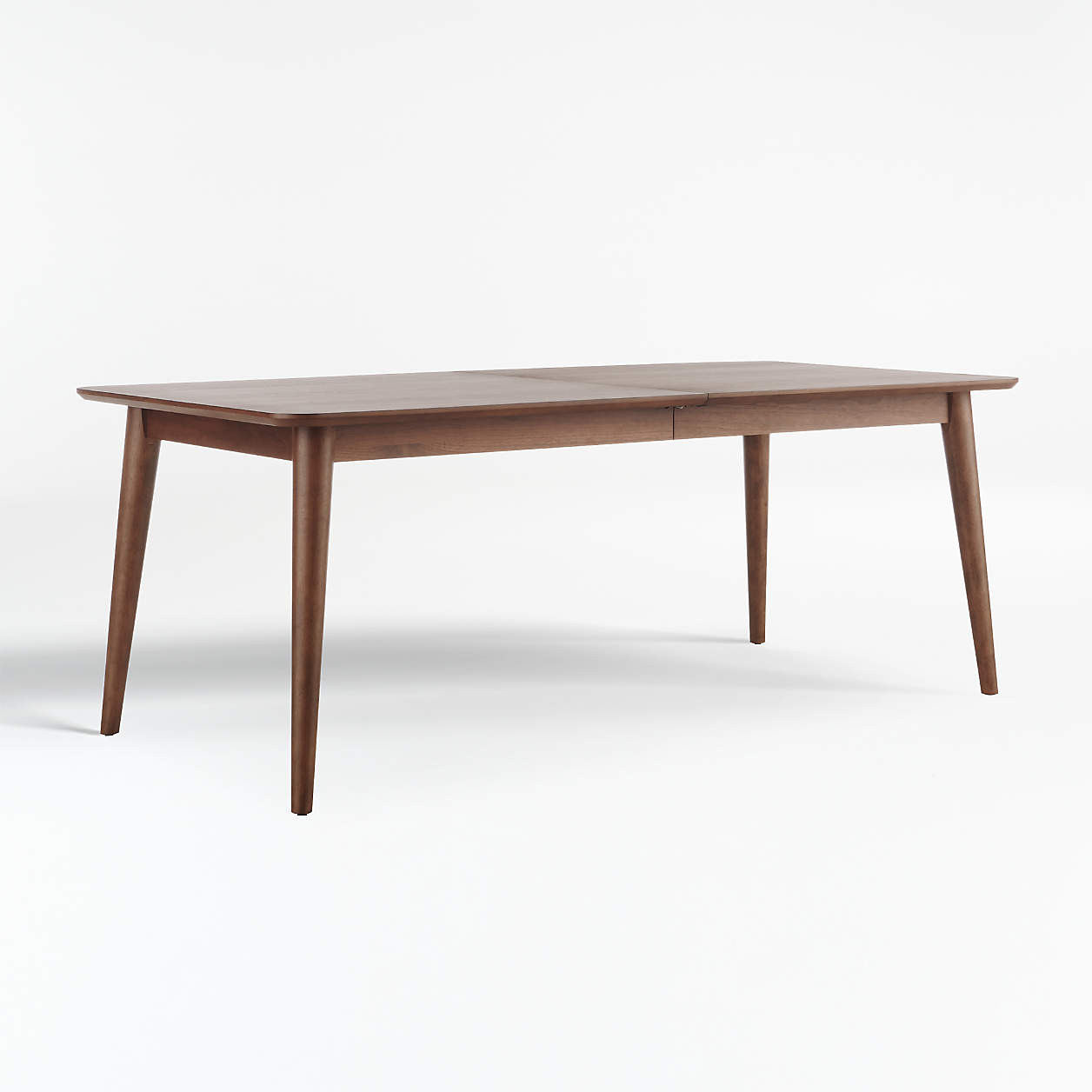 Tate 78"-114" Walnut Extendable Mid-Century Dining Table + Reviews | Crate & Barrel | Crate & Barrel