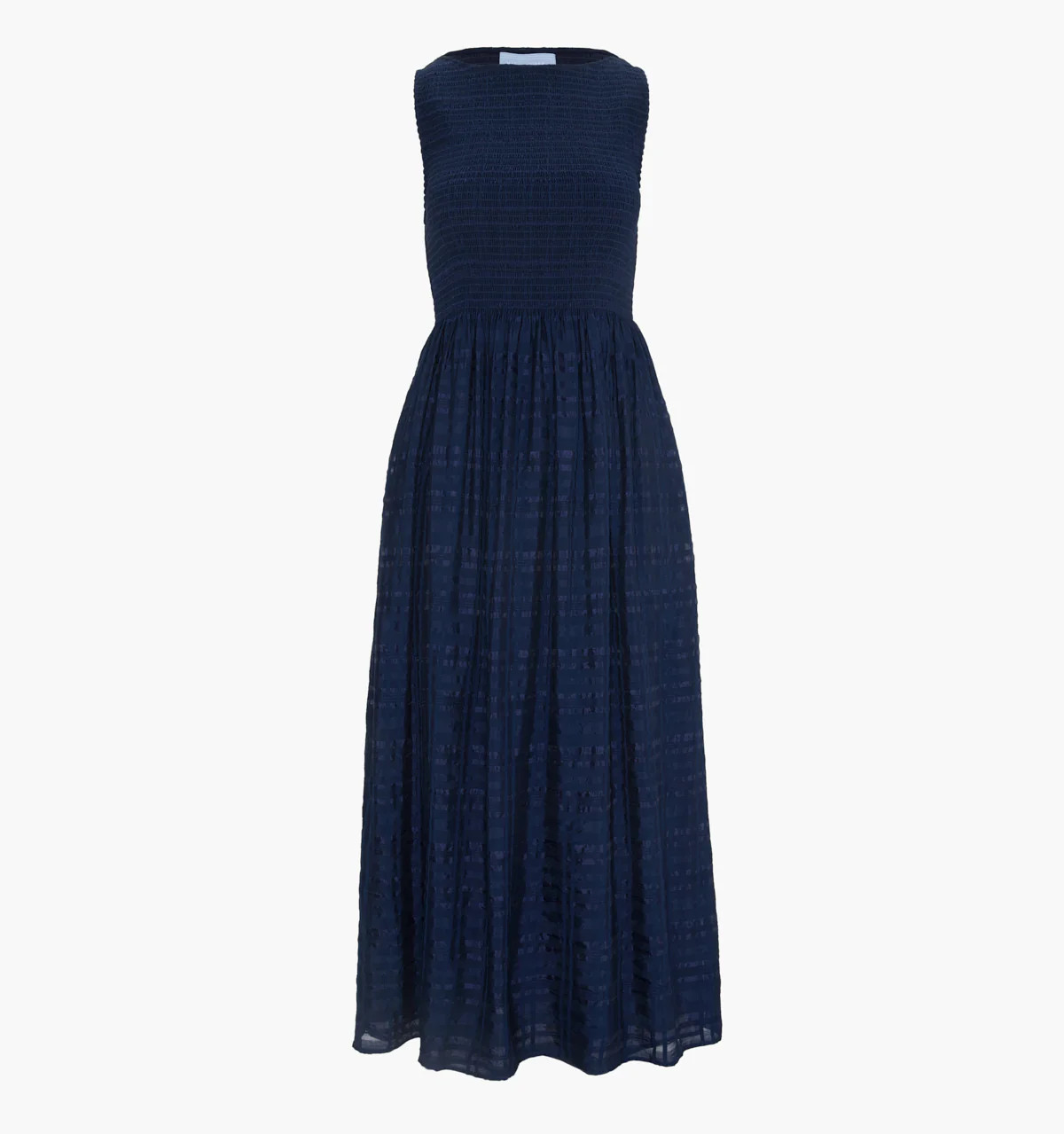 The Cosima Nap Dress - Navy Sheer Plaid | Hill House Home US