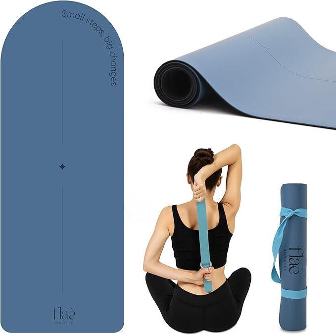 Arch-shaped Yoga Mat, Eco PU Rubber, Non-Slip Exercise Mat for Yoga, Pilates, Home Workout & Stre... | Amazon (US)