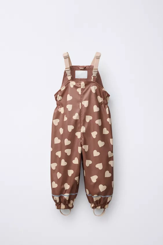 WATER RESISTANT PRINTED RUBBERISED DUNGAREES | Zara UK