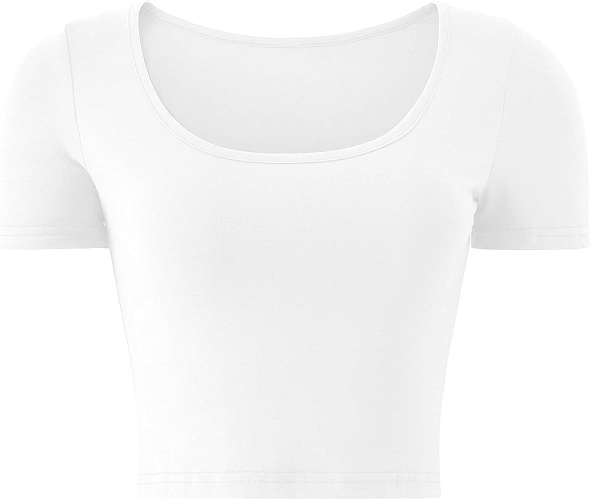 Kindcall Lightweight Crop Tops Stretchy Slim Fit Workout Shirts for Women | Amazon (US)