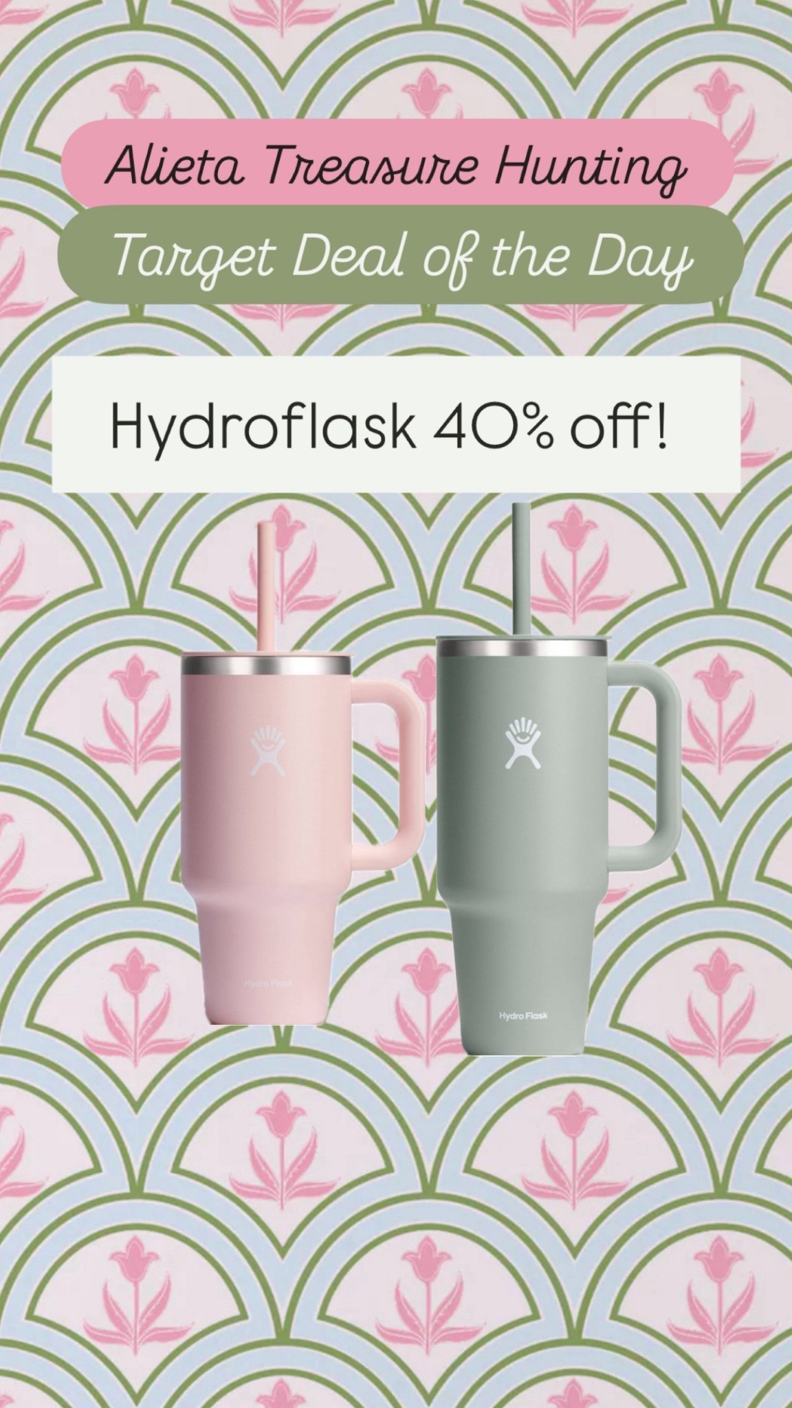 Today’s deal is a good one! 40% off all Hydroflask at Target! 

#LTKSaleAlert #LTKFindsUnder50 #LTKActive