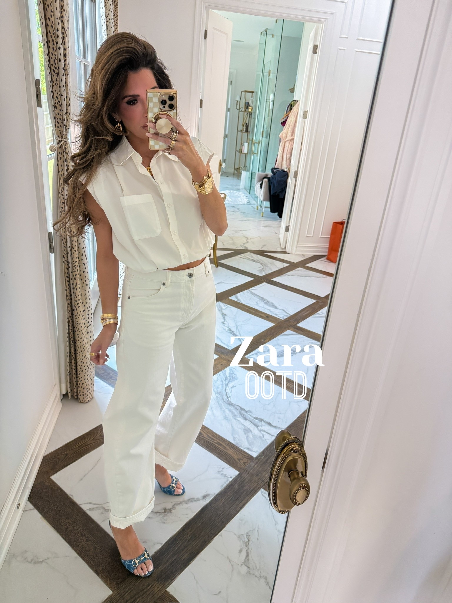 When the shoe is this outfit!! 🤩 Wearing a medium the top and US 6 jean! 

Zara fashion, Zara finds, Gucci, Guccis heels, White jeans, High waisted jeans, Summer outfits, Church outfits, Workwear, Emily Gemma

#LTKootd #LTKSeasonal #LTKgrwm