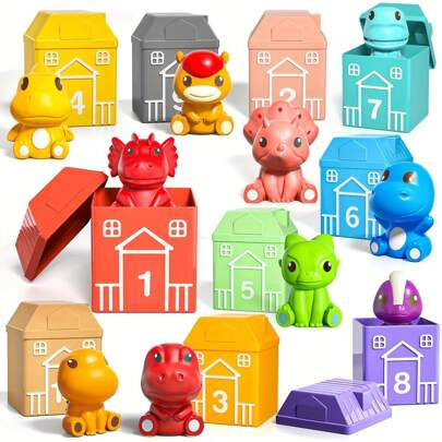 Kids Preschool Learning Toys For 3 Year Old Boys Girls, 20 Pieces Dinosaurs Montessori Toys For Kids 3 Year Old, 3 Year Old Boy Girl Kids Birthday Chr | SHEIN