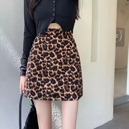 Xerarch Womens Sexy Leopard Print High Waist Mini Skirts Party Wear Bodycon Pencil Skirt Leopard Print Skirt | Walmart (US)