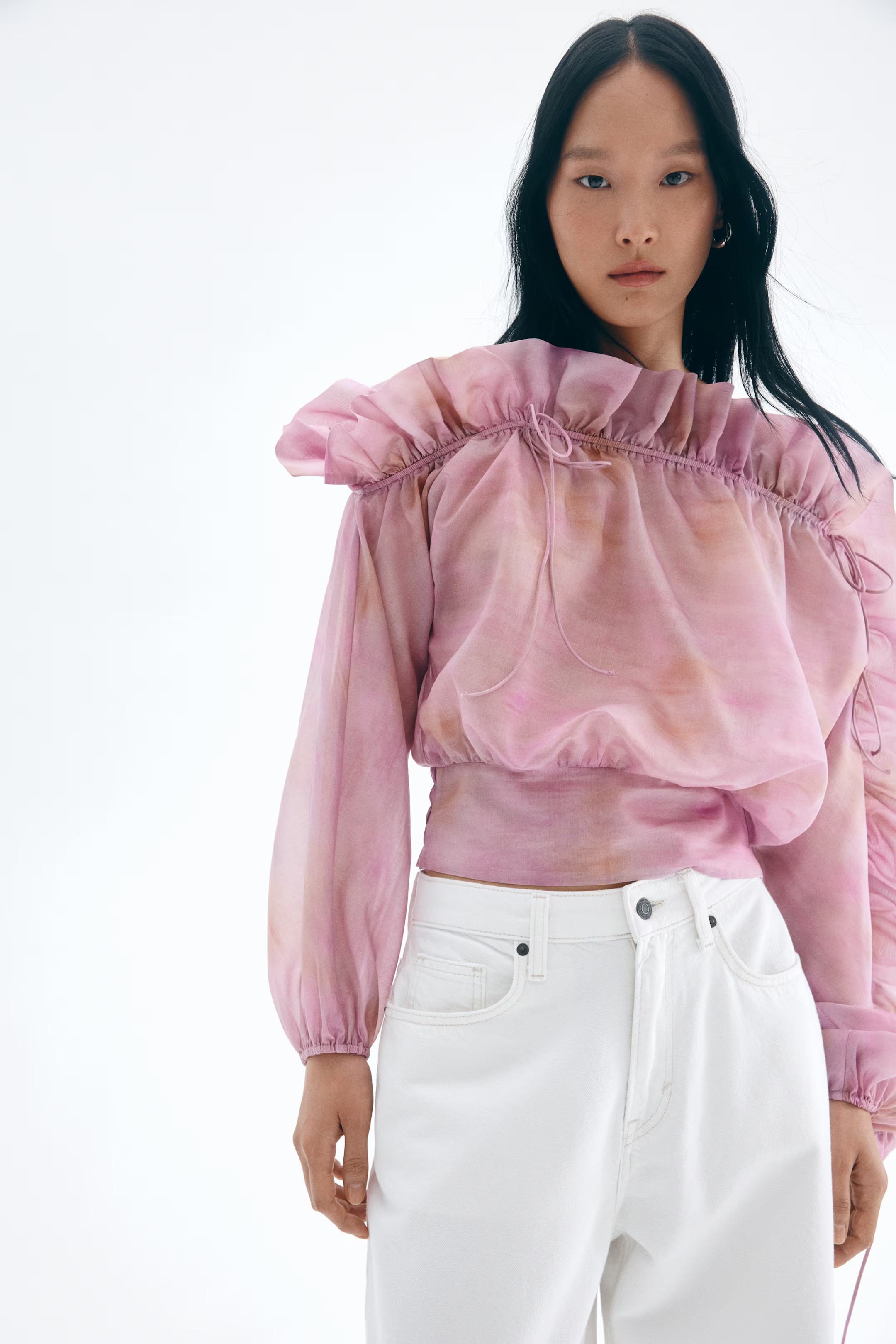 Ruffled One-Shoulder Blouse | H&M (US + CA)