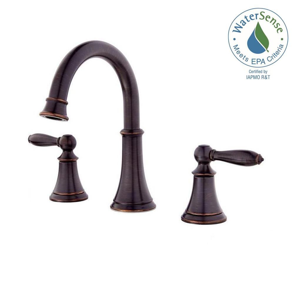 Pfister Courant 8 in. Widespread 2-Handle Bathroom Faucet in Tuscan Bronze-LF-049-COYY - The Home De | Home Depot
