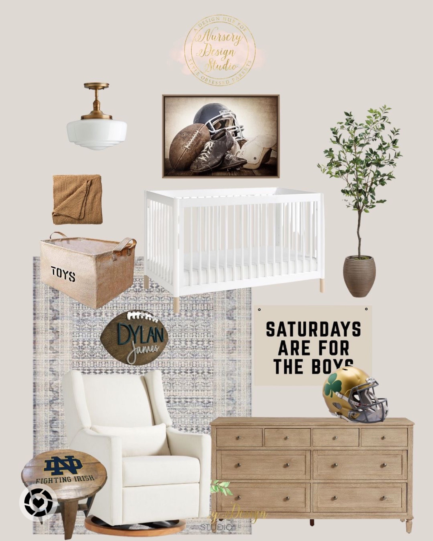 Football themed baby nursery, nursery decor, blue rug, nursery furniture 

#LTKhome #LTKsalealert #LTKCyberWeek