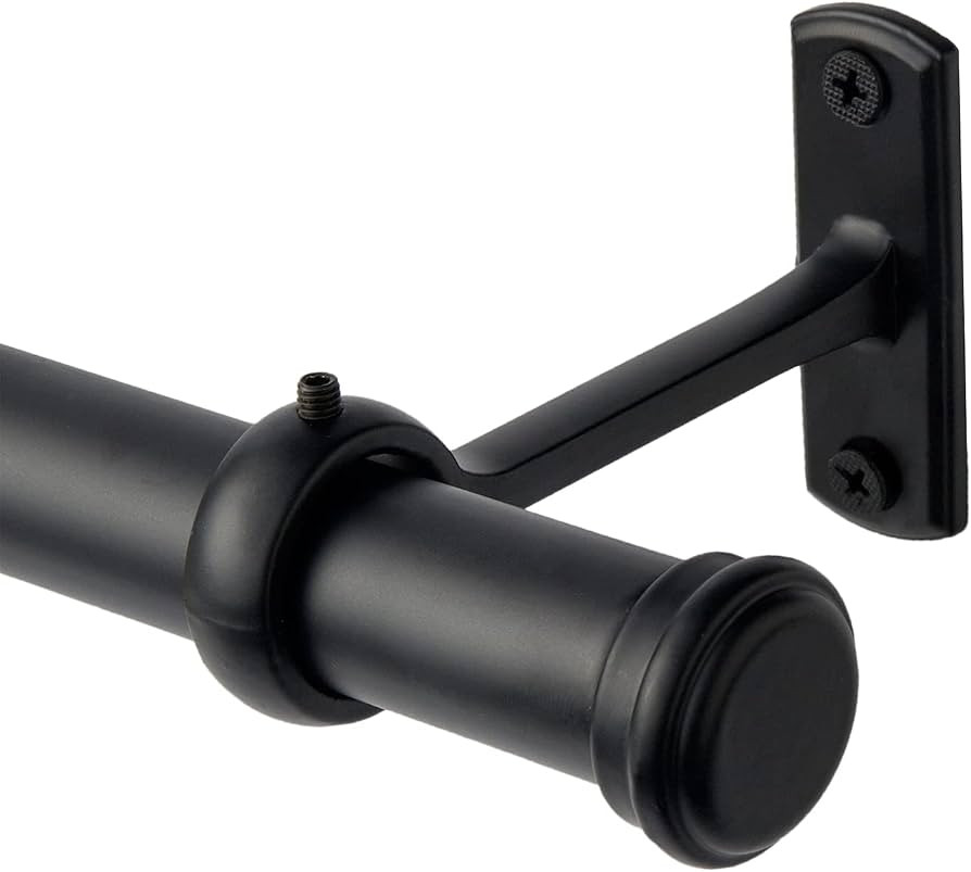 1 Inch Curtain Rods 144 to168 Inch,Room Divider Curtain Rod,Hanging Curtain Rod&Wall Mount with B... | Amazon (US)