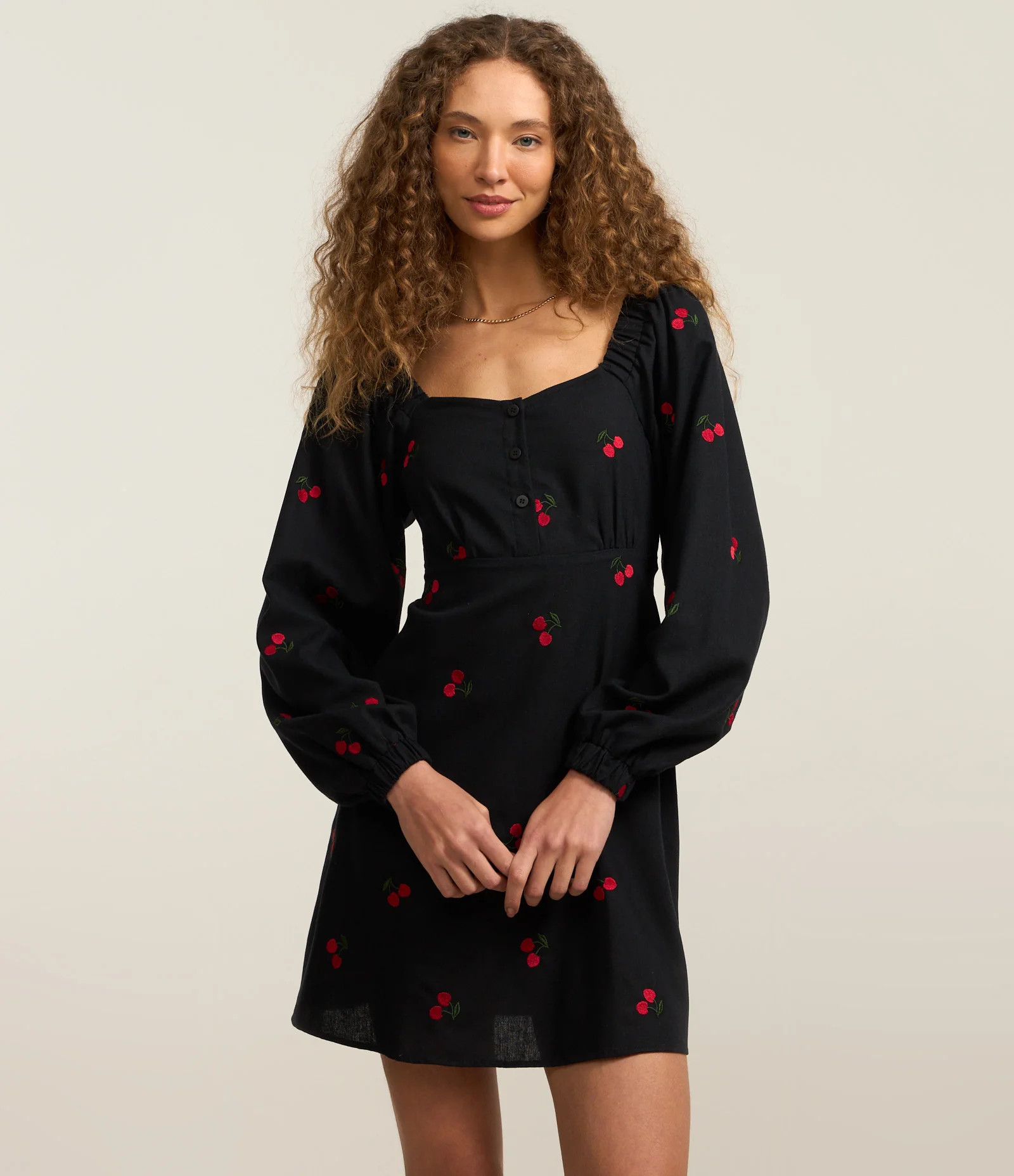 Vestido Curto em Viscose com Abotoamento Frontal Azul - Lojas Renner | Renner (BR)