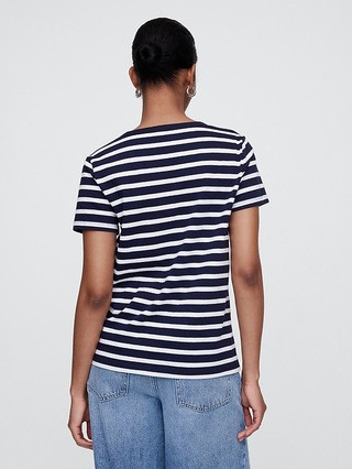 Favorite Stripe V-Neck T-Shirt | Gap Factory