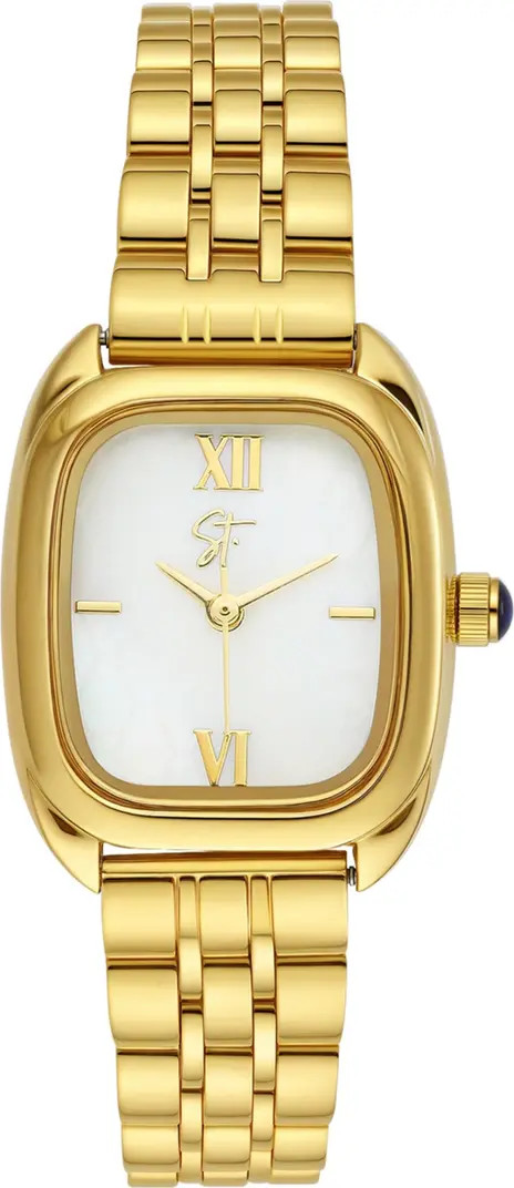 18K Gold Plate Bracelet Watch, 12.7mm x 25.4mm | Nordstrom