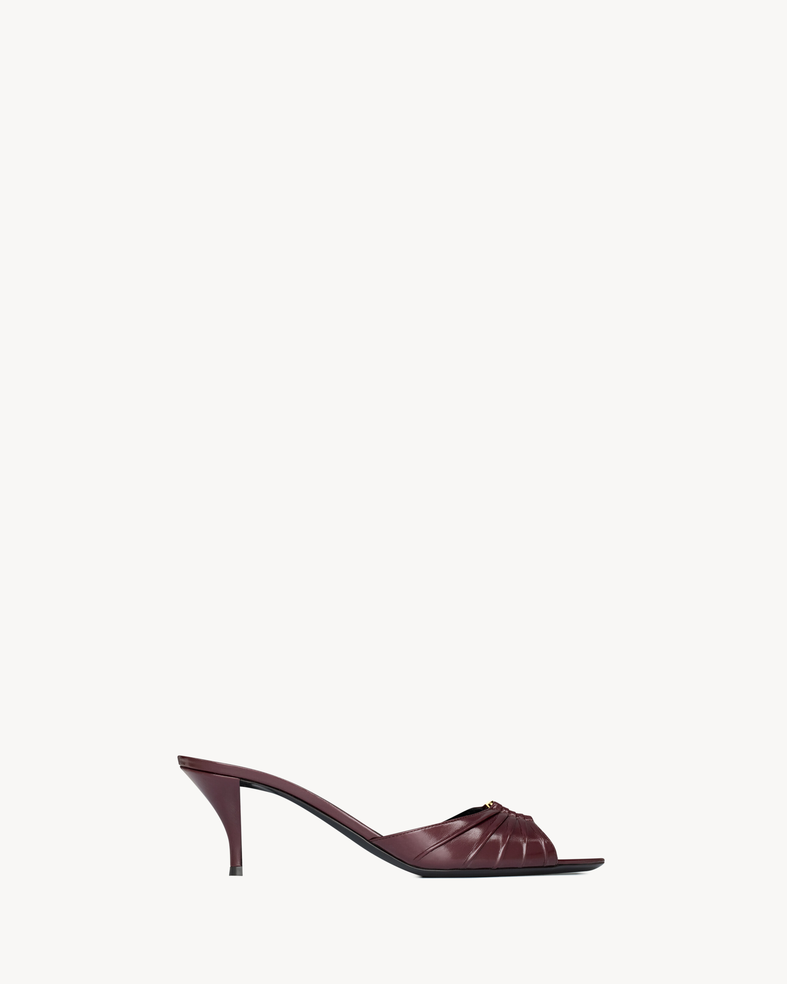 BABYLONE Pantoletten aus Glattleder aus Bordeaux | Saint Laurent | YSL DE | Saint Laurent Inc. (Global)