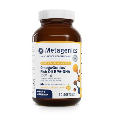 Metagenics OmegaGenics Fish Oil 1000mg, High Potency Omega-3 EPA & DHA for Heart, Musculoskeletal & Immune Health, 60 Softgels | Target