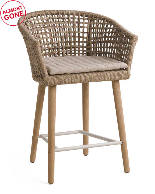 Outdoor Woven Counter Stool | TJ Maxx