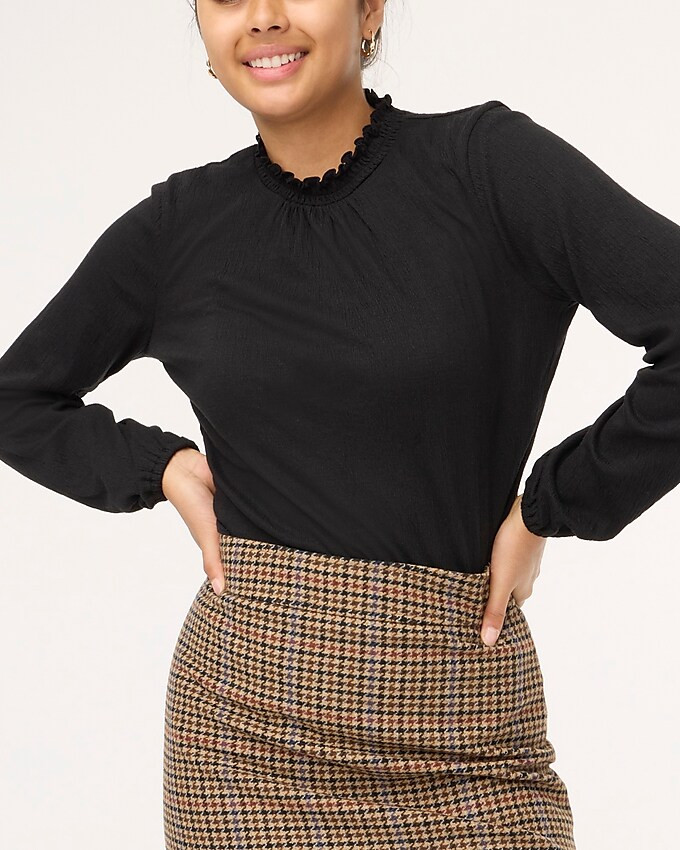 Ruffleneck top | J.Crew Factory