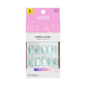 Kiss Glam Embellished False Nails, Celestique (Magnetic Multichrome) | CVS Health