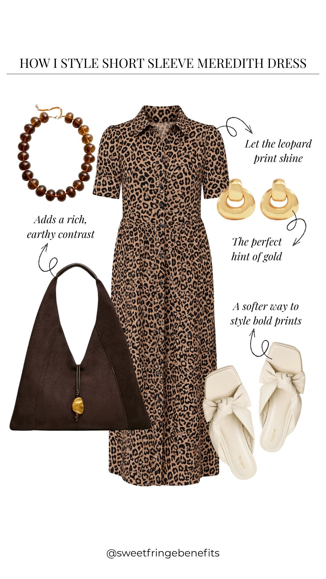 Leopard print is always a little fun, isn’t it? I’d pair this dress with simple ivory flats and a few gold accessories and let the print do the talking.