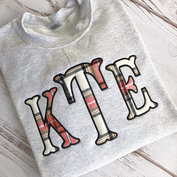 Flannel monogram Sweatshirt | Monogram Sweatshirt | Monogram Crewneck Sweatshirt | Etsy (US)