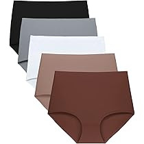 FallSweet No Show High Waist Briefs Underwear for Women Seamless Panties Multi Pack | Amazon (US)