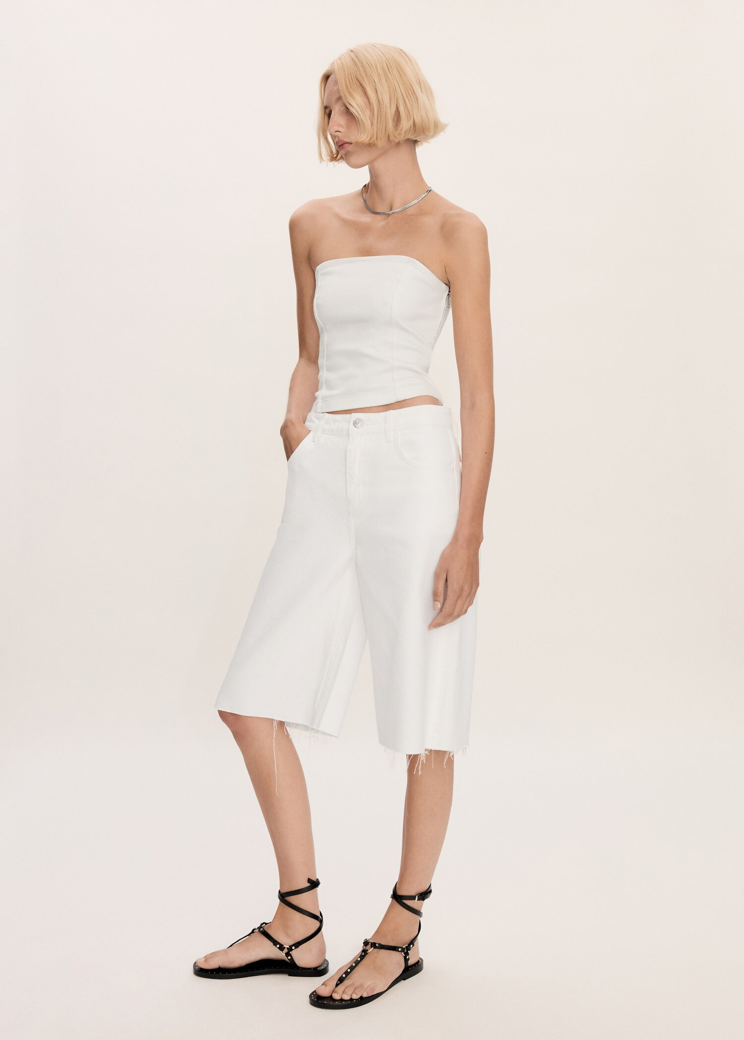 Oversized denim bermuda shorts | MANGO (US)