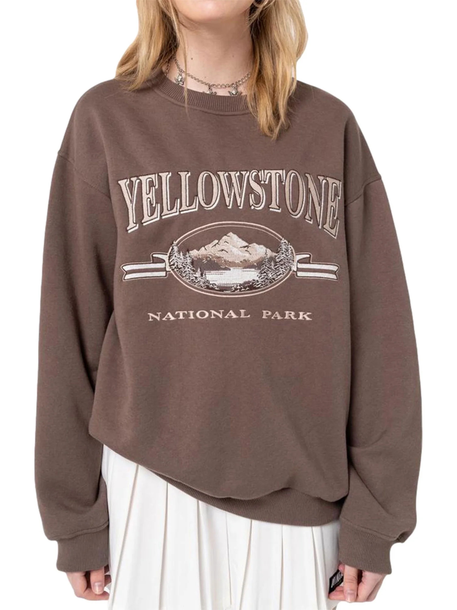 Musuos Women Graphic Crewneck Sweatshirt Y2k E Girl Aesthetic Vintage Printed 90s Streetwear - Wa... | Walmart (US)