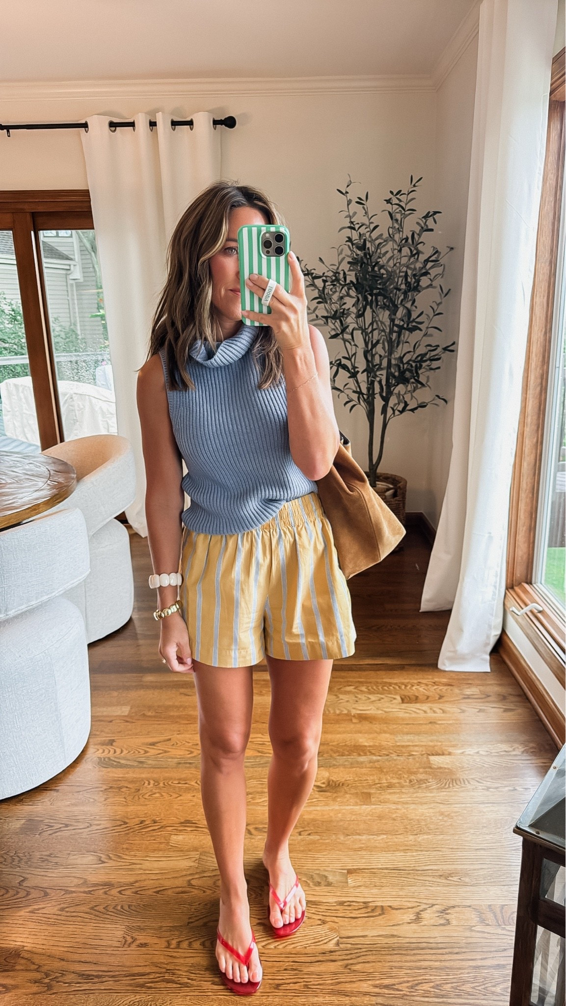 Outfit of the day. 
A fun color combo. 
XS sweater
Small shorts

#LTKootd #LTKmomlife #LTKOver40