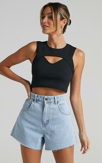 Rolla's x Sofia Richie - Mirage Denim Short in Nina Blue Organic | Showpo (ANZ)