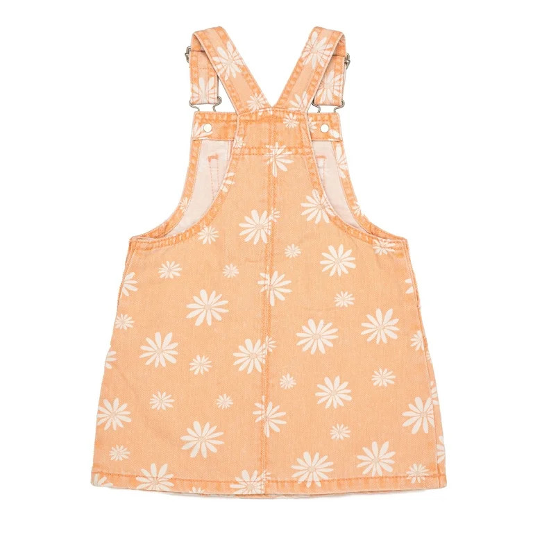 Wonder Nation Daisy Denim Jumper, Sizes 2 Toddler-18 Months | Walmart (US)