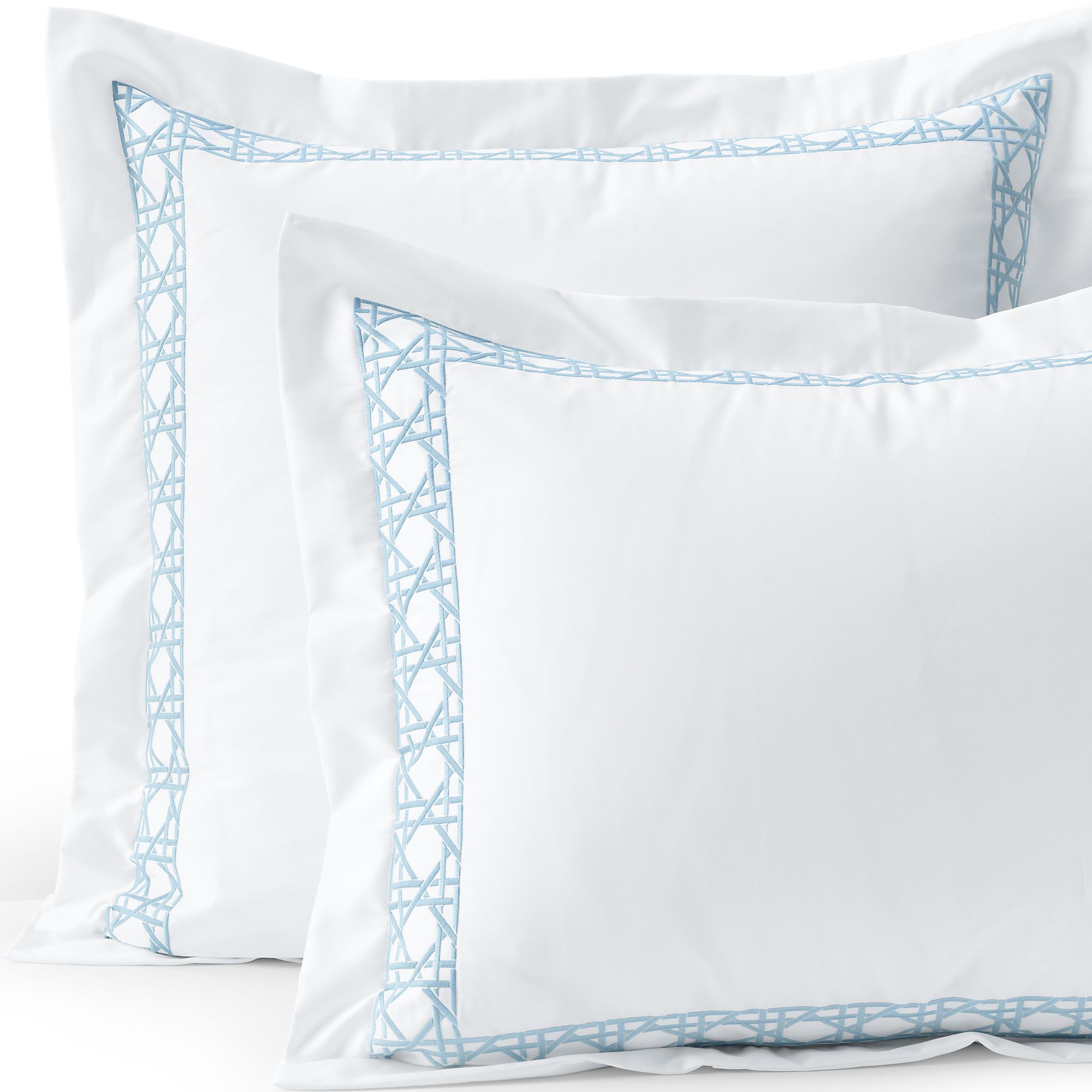 400 Thread Count Premium Supima Cotton No Iron Sateen Embroidered Pillow Sham | Lands' End (US)