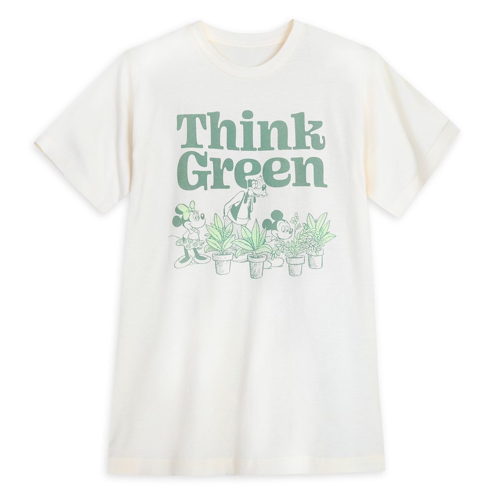 Mickey Mouse and Friends ''Think Green'' T-Shirt for Adults – Earth Day | Disney Store