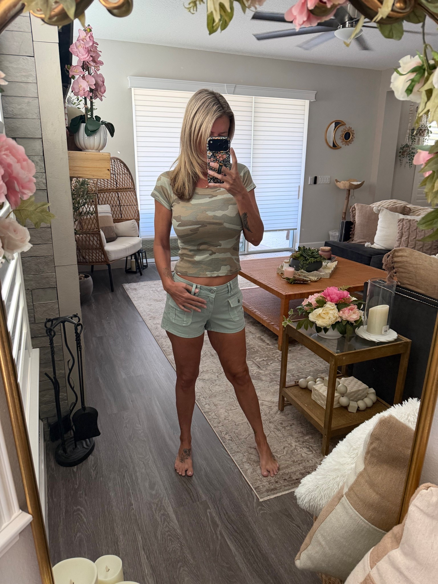 Summer ready shorts and fun light tops #summerstyle #summer #shorts #ae #camo 

#LTKootd #LTKOver40 #LTKSeasonal