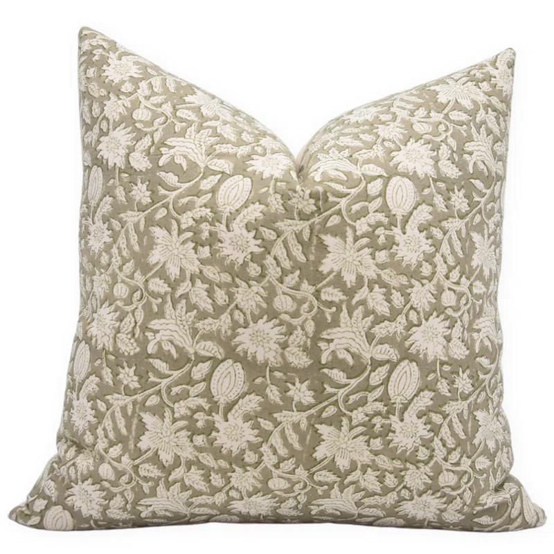 Fabdivine Floral Cotton Indoor/Outdoor Pillow Cover | Wayfair | Wayfair North America