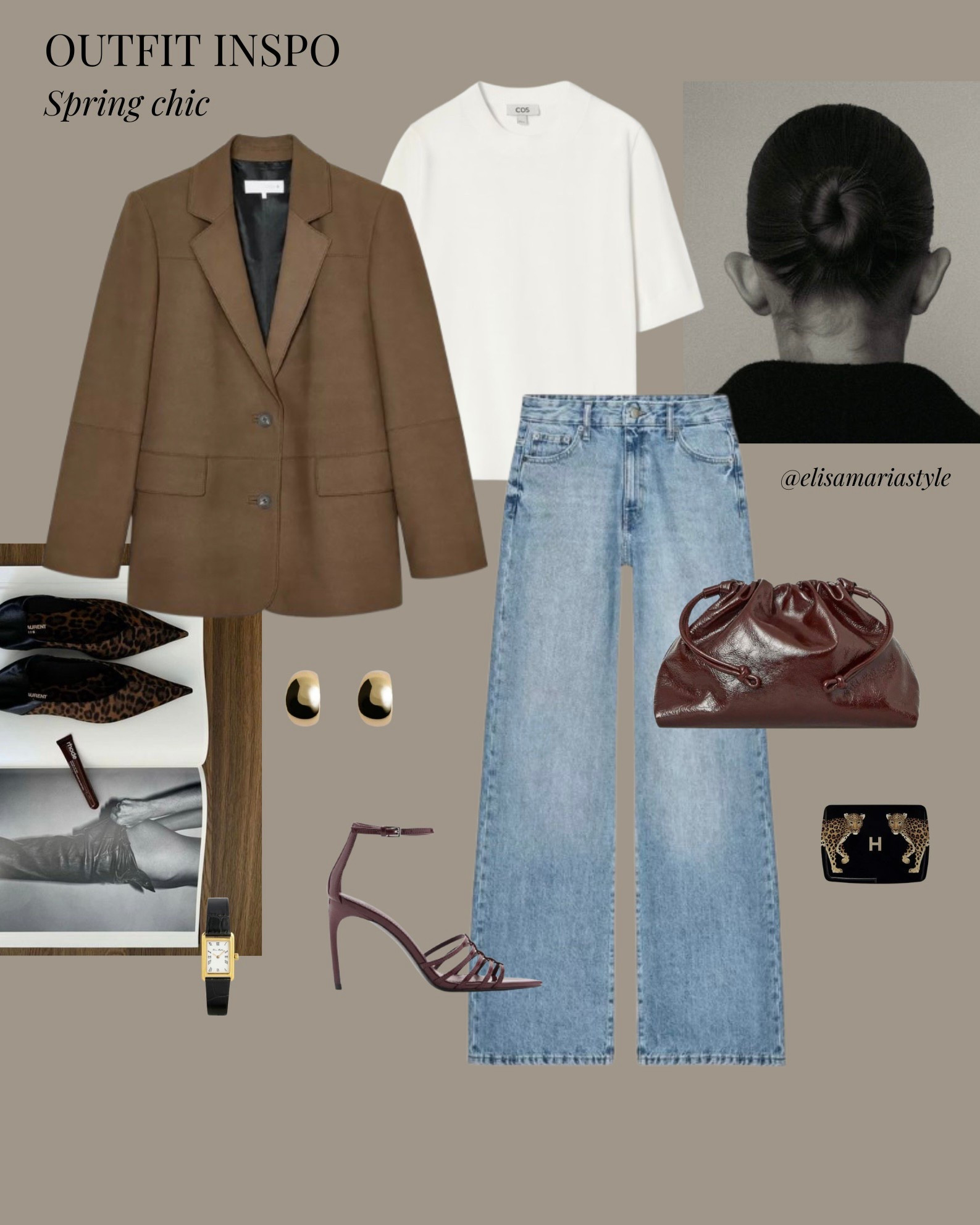 Suede blazer, jeans, burgundy heels and bag outfit for spring 🤍

#LTKbag #LTKspring #LTKshoes