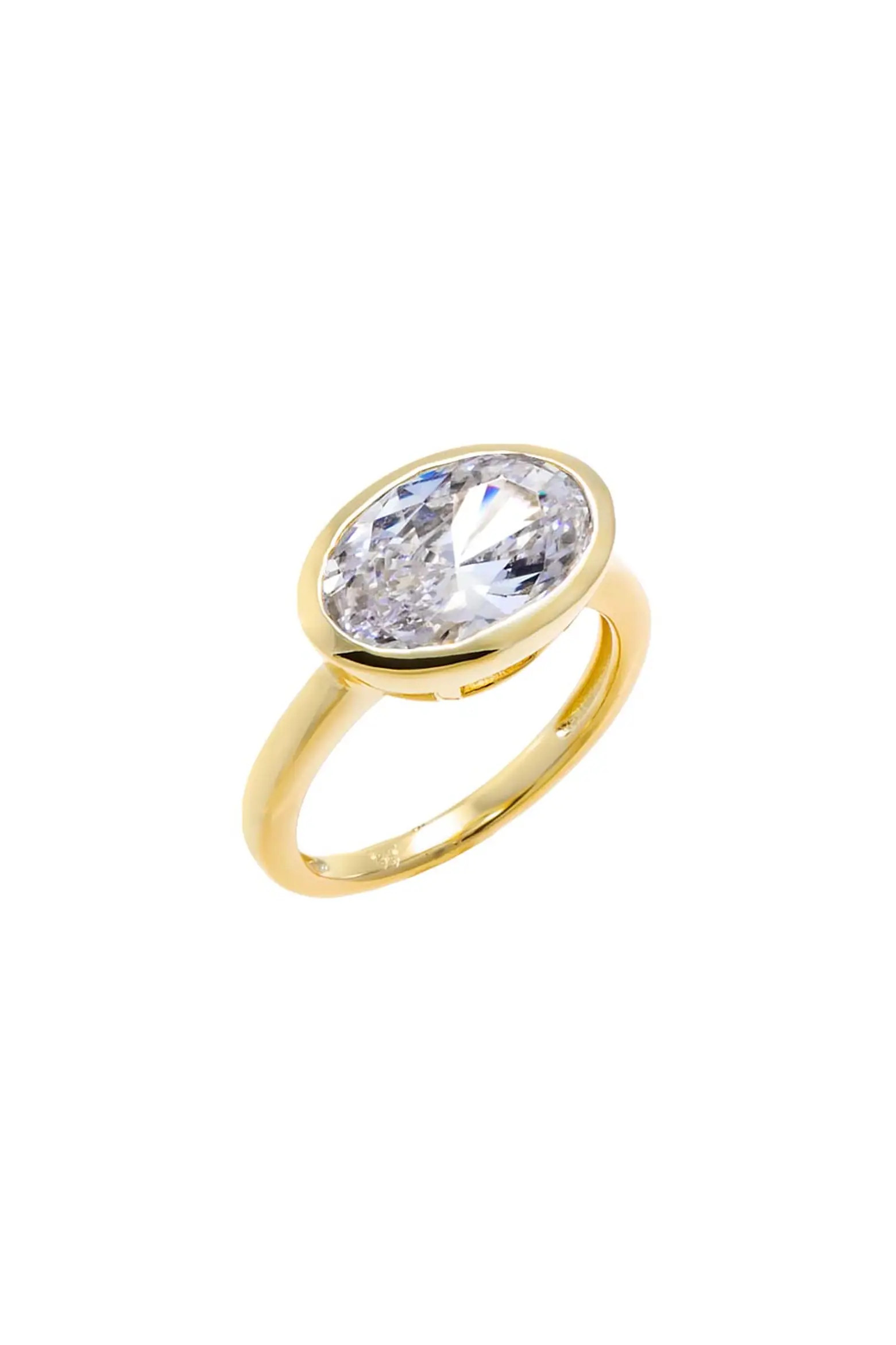 BY ADINA EDEN CZ Oval Bezel Pinky Ring (Women) | Nordstrom | Nordstrom