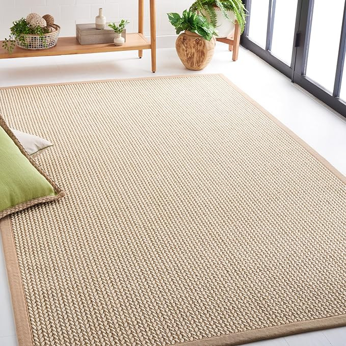 SAFAVIEH Natural Fiber Collection Area Rug - 8' x 10', Beige, Sisal Design, Easy Care, Ideal for ... | Amazon (US)