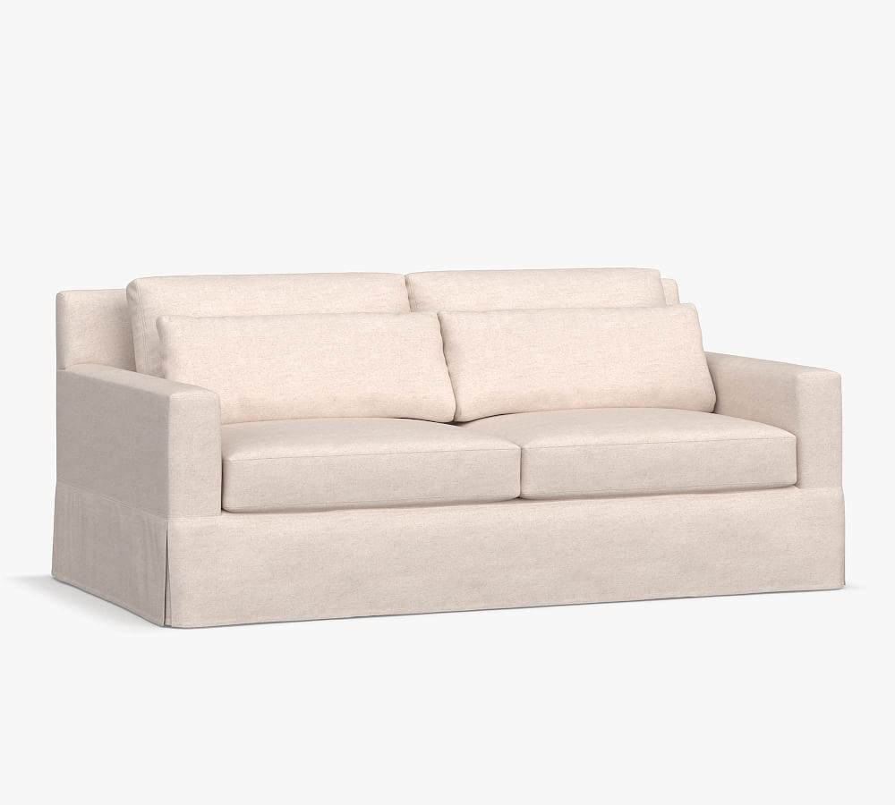 York Square Arm Deep Seat Slipcovered Sofa | Pottery Barn (US)