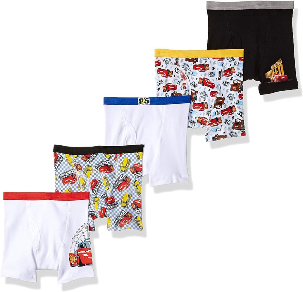 Cars Disney Toddler Boys' 5-Pack Boxer Briefs Underwear Lightning McQueen | Amazon (US)