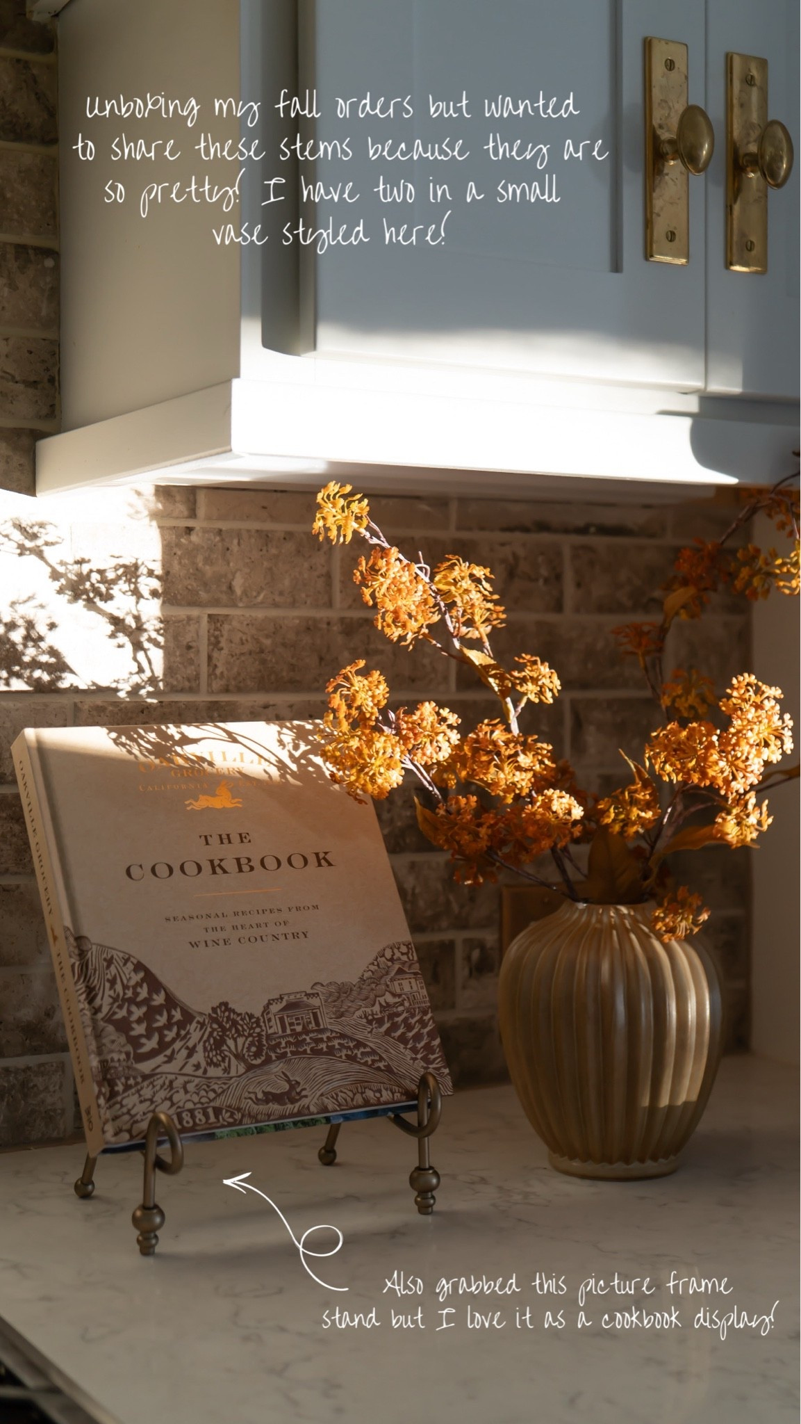 The prettiest fall stems for a little bit of whimsy 🍂✨also loving this picture frame holder as a cook book stand

#LTKSeasonal #LTKHome #LTKSaleAlert
