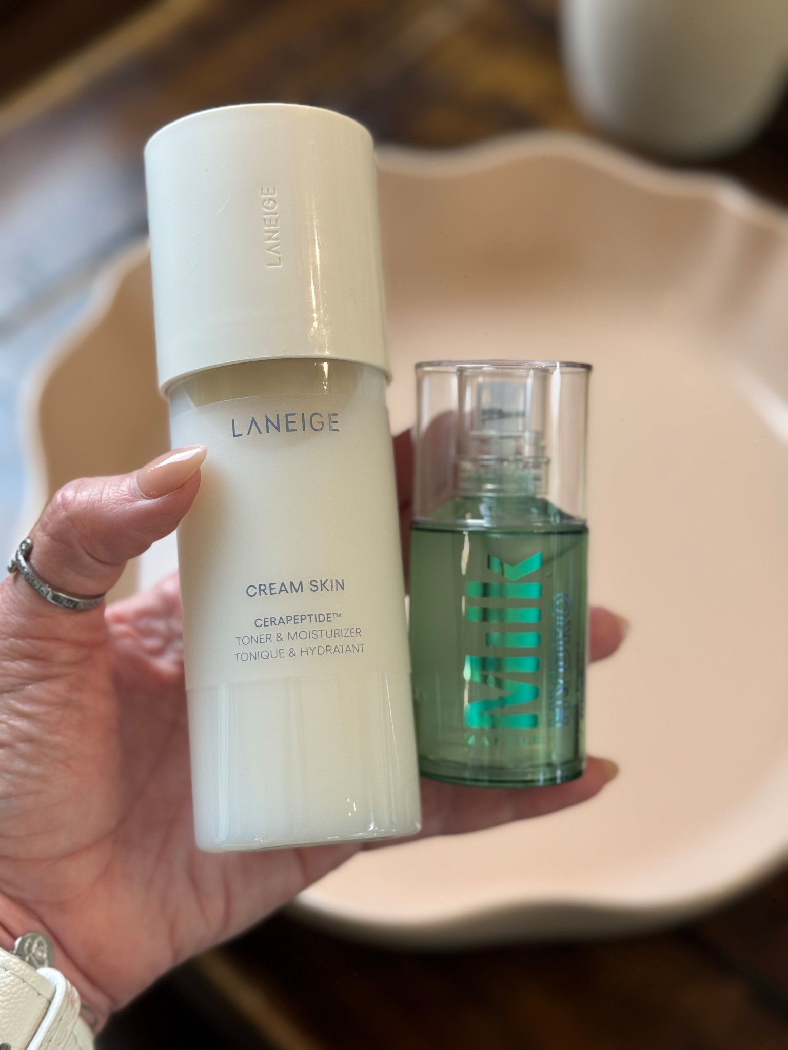 Laneige Milky Toner and MILK hydro grip primer 

#LTKBeauty #LTKFindsUnder50 #LTKOver40