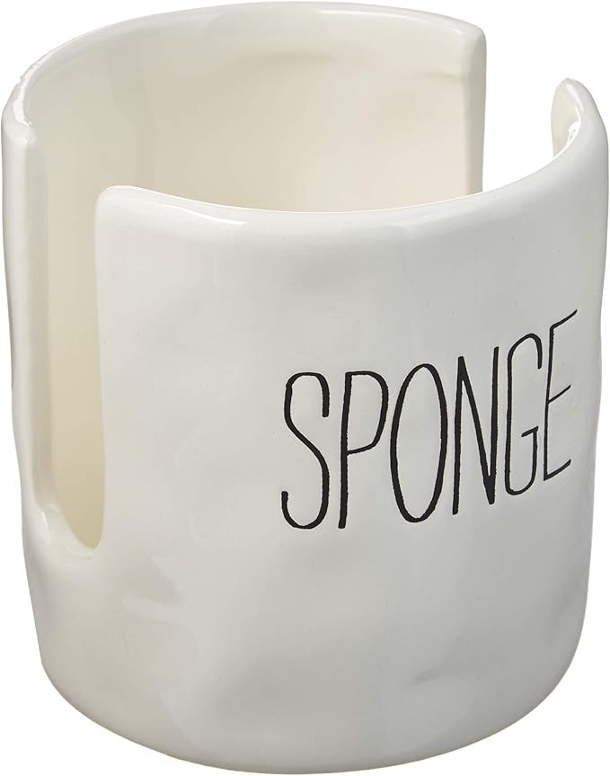 Mud Pie Kitchen Dish Sponge Holder Caddy, Off White | Amazon (US)
