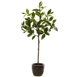 2.41 ft. Artificial Topiary with Decorative Planter | The Home Depot