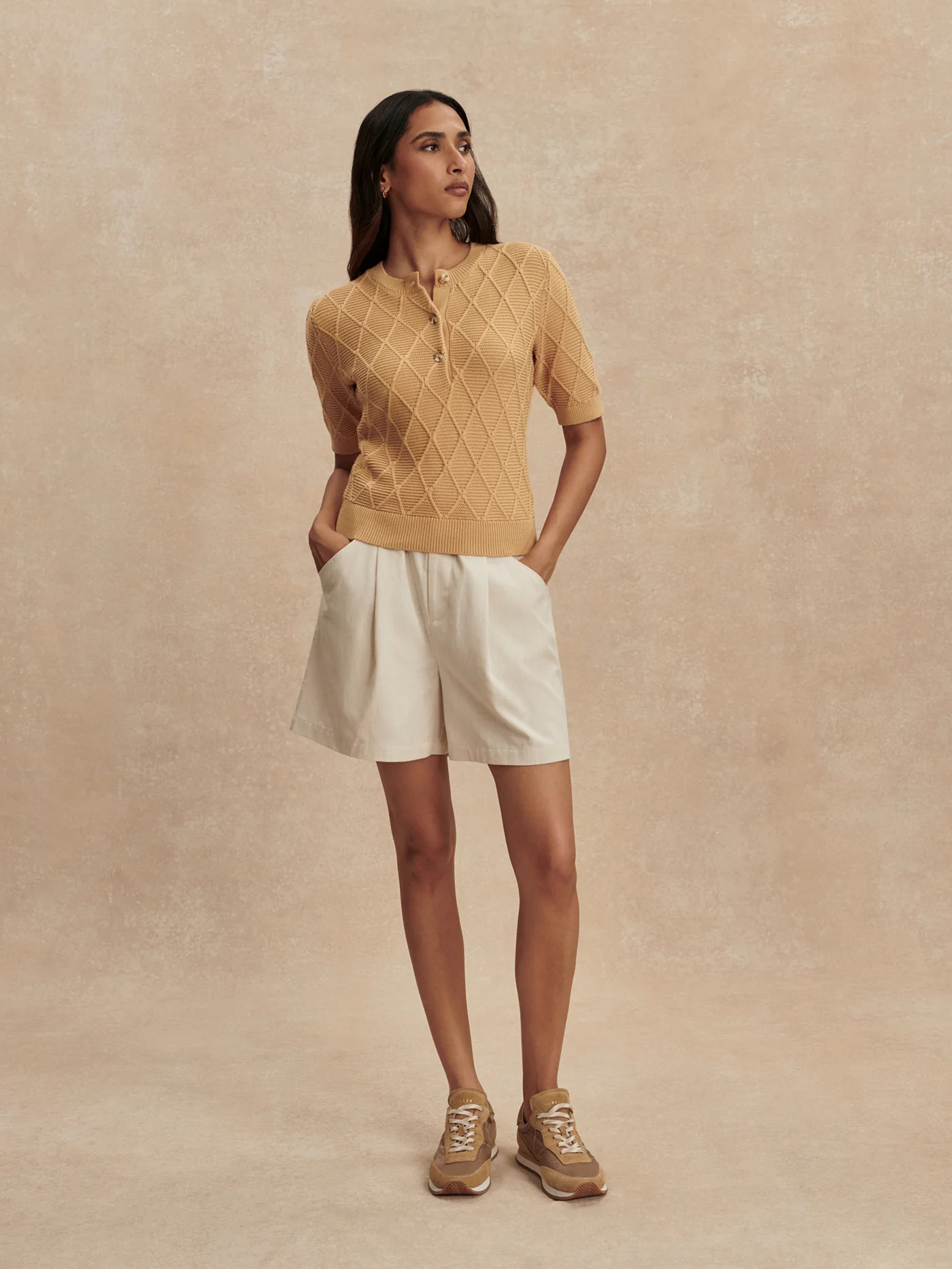 Merryn Diamond Knit Top | Varley US | Varley US