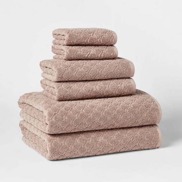 6pk Textured Bath Towel Set - Threshold™ | Target