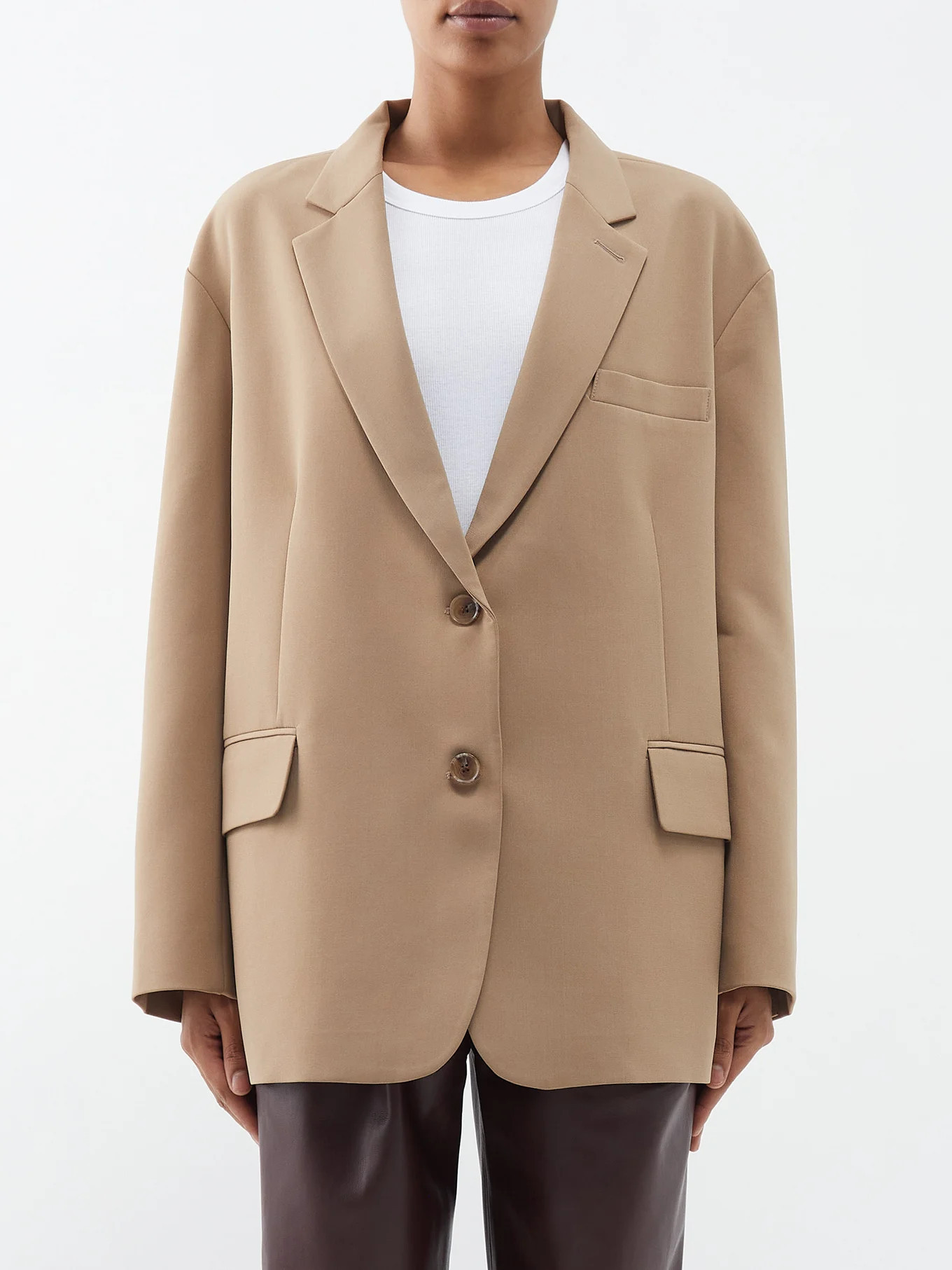 Bea single-breasted canvas jacket | The Frankie Shop | Matches (UK)