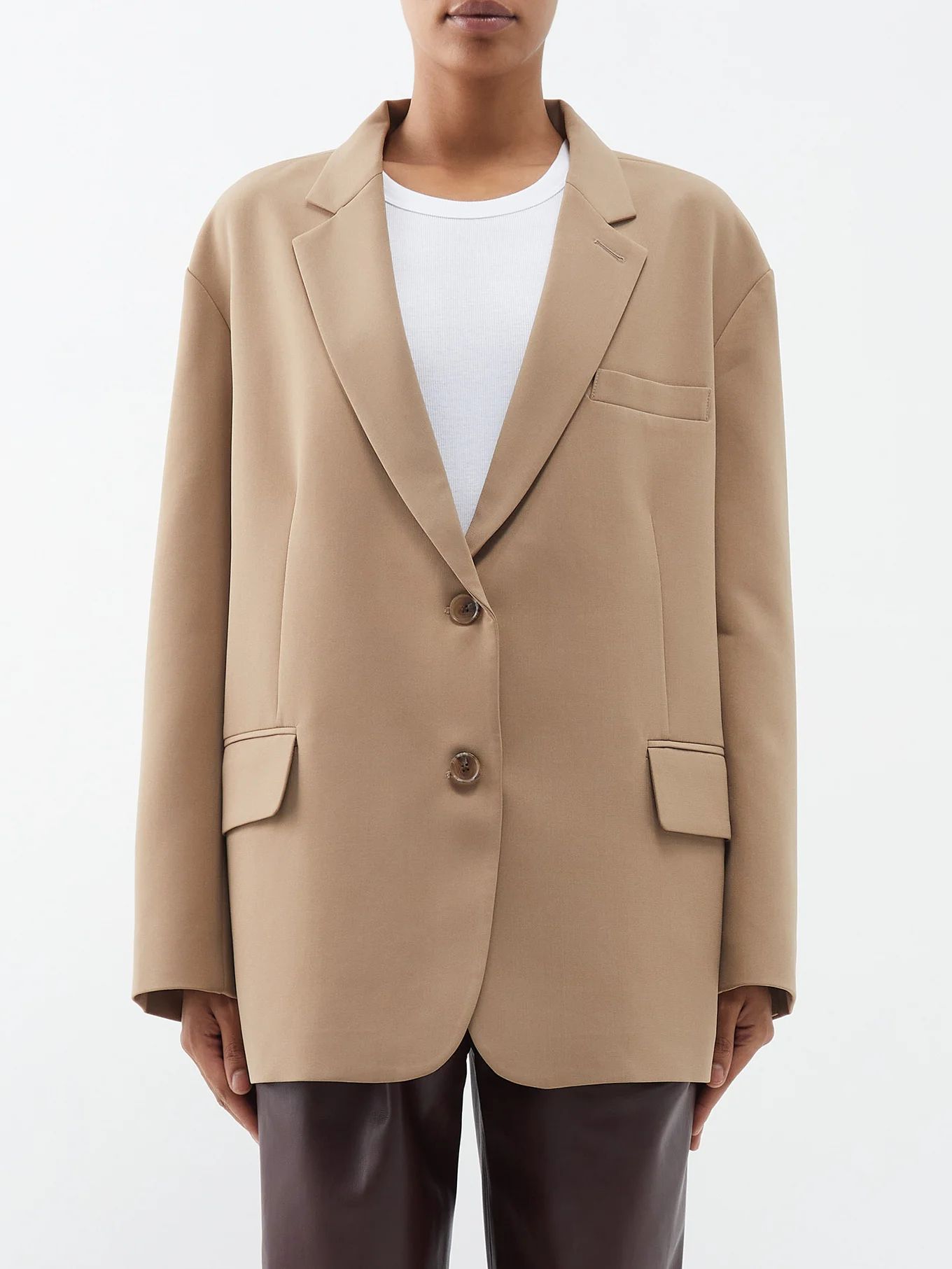 Bea single-breasted canvas jacket | The Frankie Shop | Matches (US)